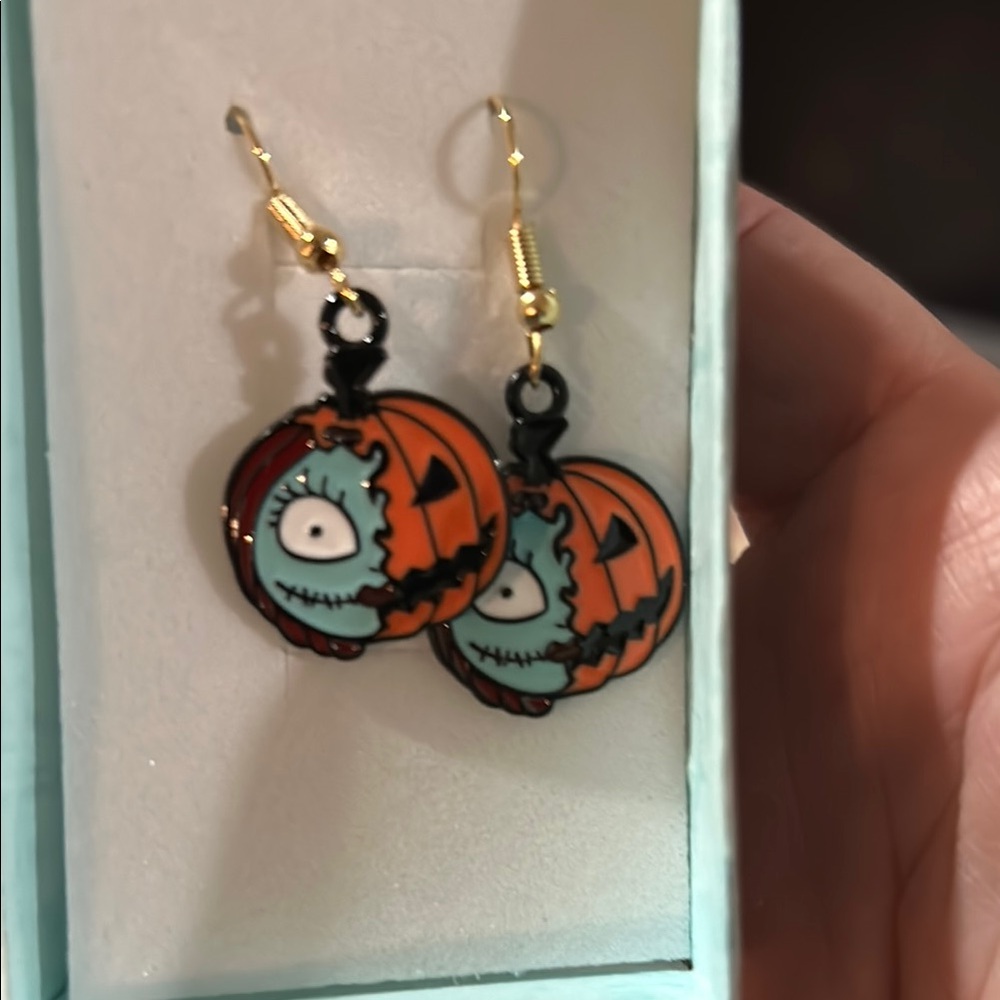 Halloween Pumpkin Earrings, new in box